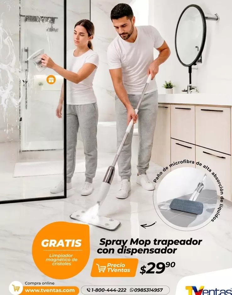 Spray Mop trapeador con dispensador