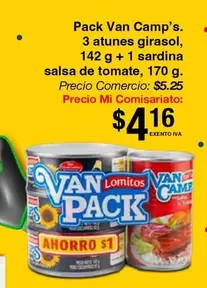 Girasol - Atún Van Camp's, girasol, 2 unidades + sardina Van Camp's, salsa de tomate