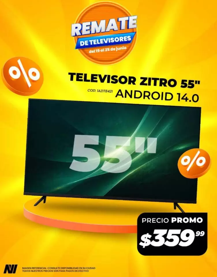 Android - TELEVISOR ZITRO 55" ANDROID 14.0
