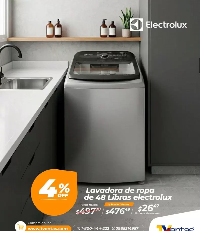 Lavadora de ropa de 48 Libras