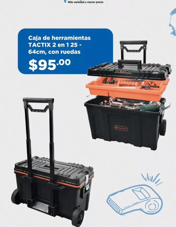 Caja de herramientas TACTIX 2 en 1