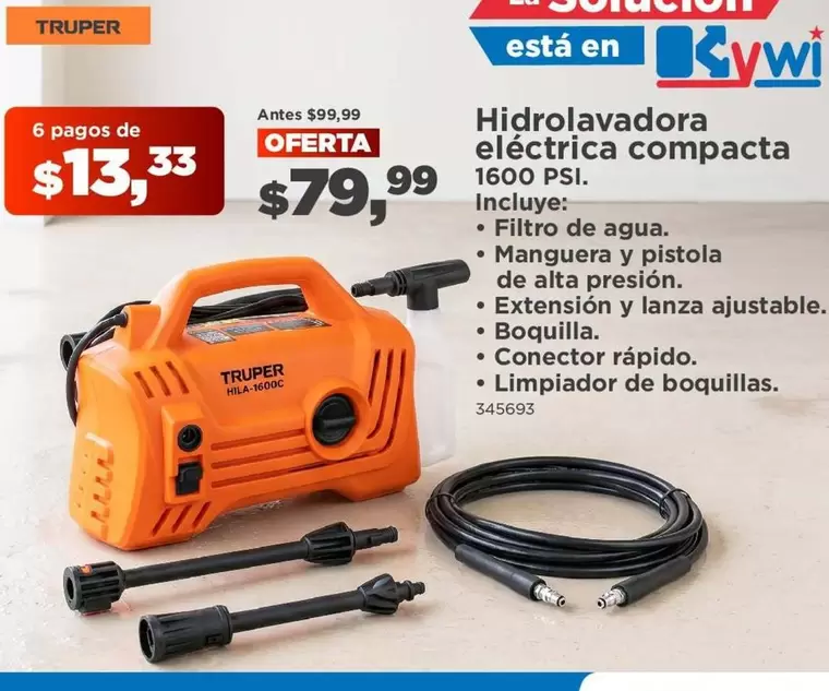 Hidrolavadora eléctrica compacta
