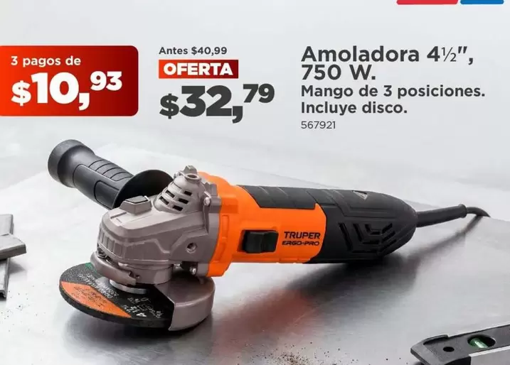 Mango - Amoladora 4½", 750 W.