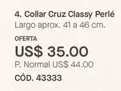 Collar Cruz Classy Perlé CÓD. 43333