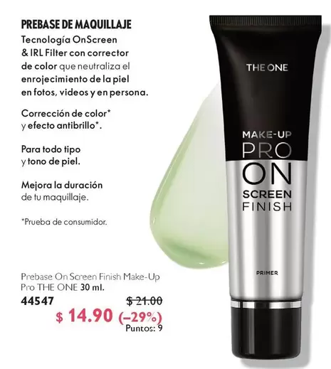Pro - Prebase de Maquillaje  On Screen Finish Make-Up
