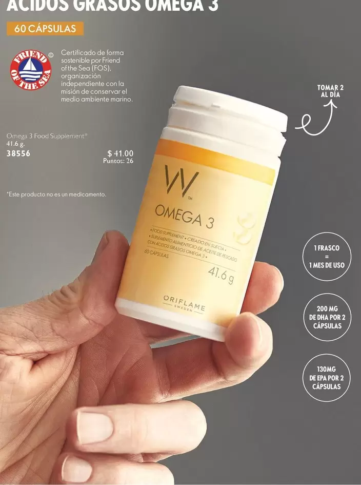 Oriflame - ACIDOS GRASOS OMEGA 3 60 CAPSULAS