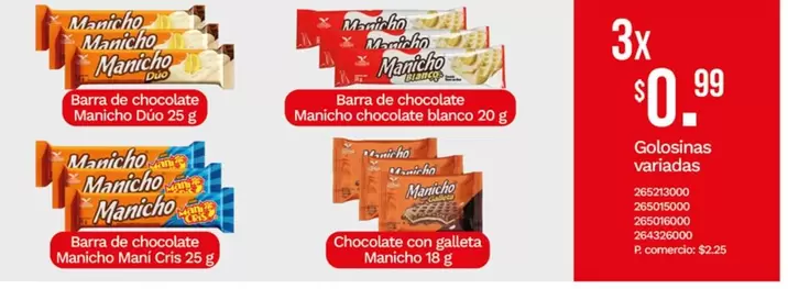 Manicho / Maní Chico (chocolate bar)