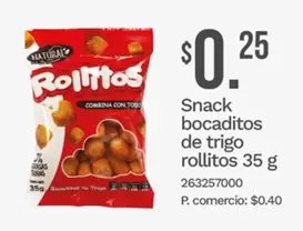 Rollitos bocaditos de trigo rollitos 35 g 263257000