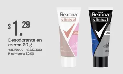Desodorante en crema 60 g 168372000 - 168373000