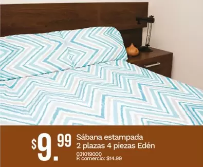 Sábana estampada 2 plazas 4 piezas
