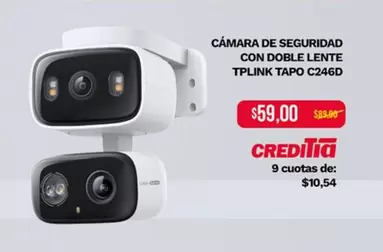 TPlink - CÁMARA DE SEGURIDAD CON DOBLE LENTE C246D
