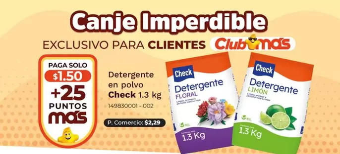 Detergente en polvo Check