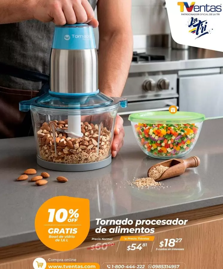 Tornado procesador de alimentos