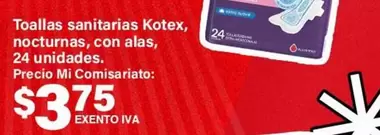 Toallas sanitarias nocturnas, con alas, 24 unidades