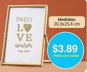 Sweet Love Warm Your Heart Photo Frame