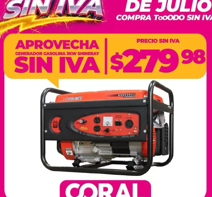 GENERADOR GASOLINA 3KW