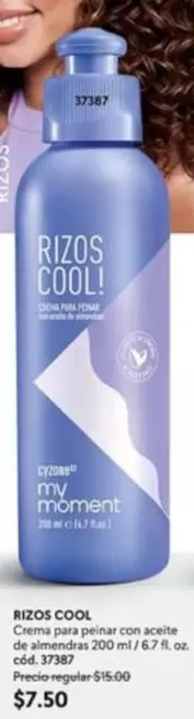 cool - RIZOS COOL! Crema para peinar con aceite de almendras 200 ml / 6.7 fl. oz. cód. 37387