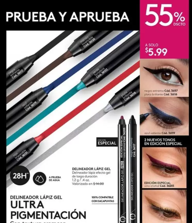 Rojo - Delineador Lápiz Gel Ultra Pigmentación