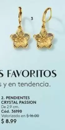 PENDIENTES CRYSTAL PASSION Cód. 36190