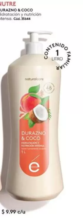 NUTRE DURAZNO & COCO Hidratación y nutrición Intensa. Cód. 35644