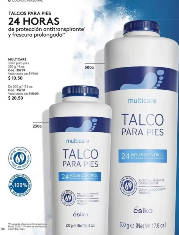 Brasil - TALCOS PARA PIES 24 HORAS