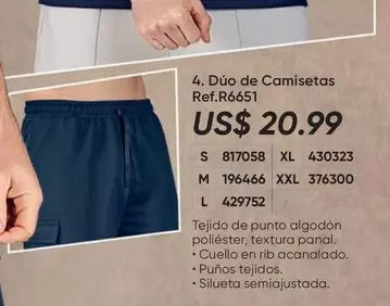 Dúo de Camisetas Ref.R6651
