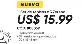 Set de repisas x 3 Zerena CÓD. 808059