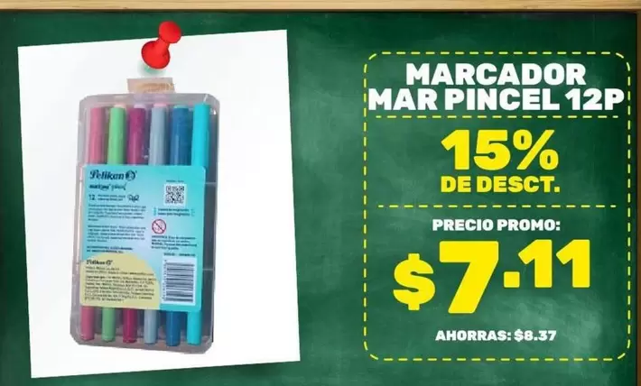 MARCADOR MAR PINCEL 12P