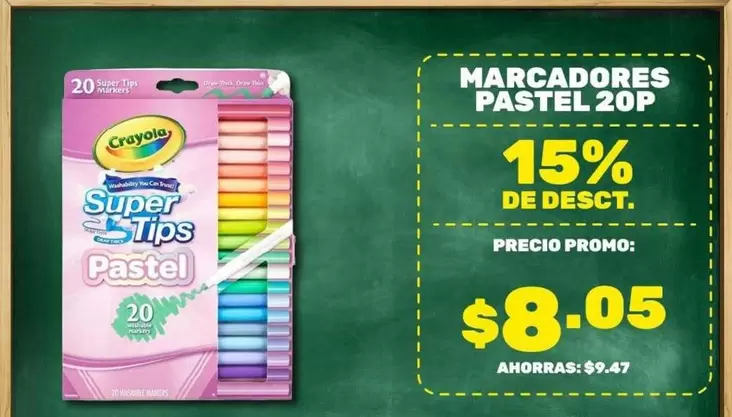 pastel - MARCADORES PASTEL 20P