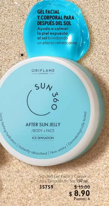Oriflame - SUN 360 After Sun Jelly Body-Face Ice Sensation