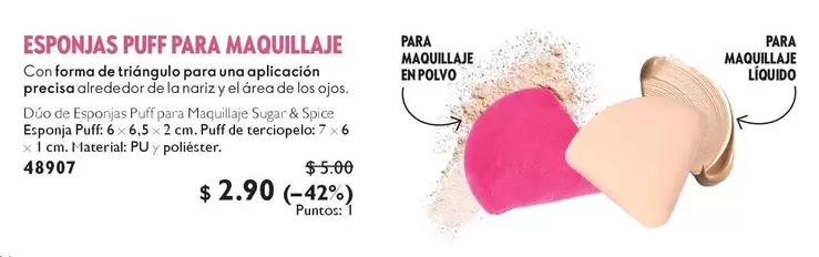 Triángulo - ESPERONJAS PUFF PARA MAQUILLAJE 48907