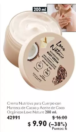 Love - Crema Nutritiva para Cuerpo con Manteca de Cacao y Aceite de Coco Orgánicos 42991