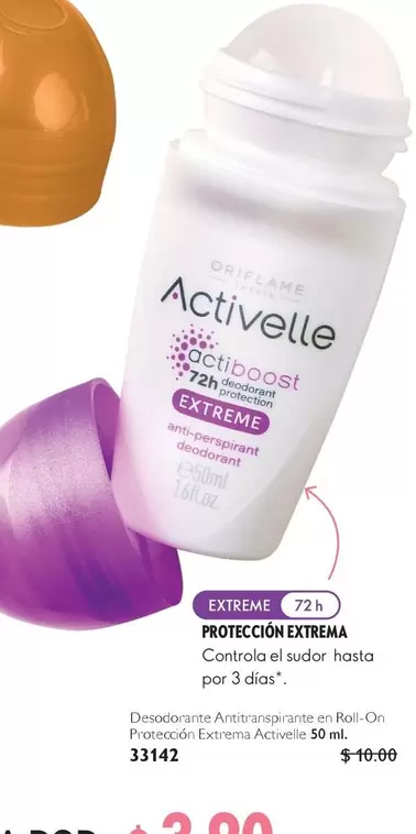 Oriflame - Protección Extrema Actiboost 72h Roll-On Deodorant 33142