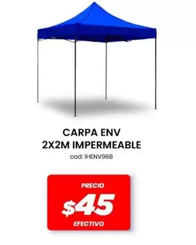 CARPA ENV 2X2M IMPERMEABLE cod: 1HENV968