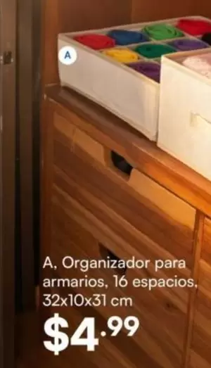 Organizador para armarios, 16 espacios
