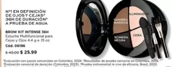 Colombia - BROW KIT INTENSE 36H Estuche Multifuncional para Cejas y Ojos 4.4 g Cód. 04196