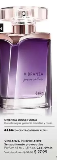 Vibranza Provocative Parfum 45 ml / 1.5 Roz. Cód. 09414