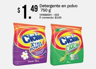 Detergente en polvo 750 g