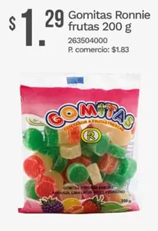 Gomitas Ronnie frutas 200 g 263504000