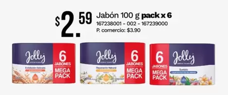 Jabón 100 g pack x 6 167238001 - 002 - 167239000
