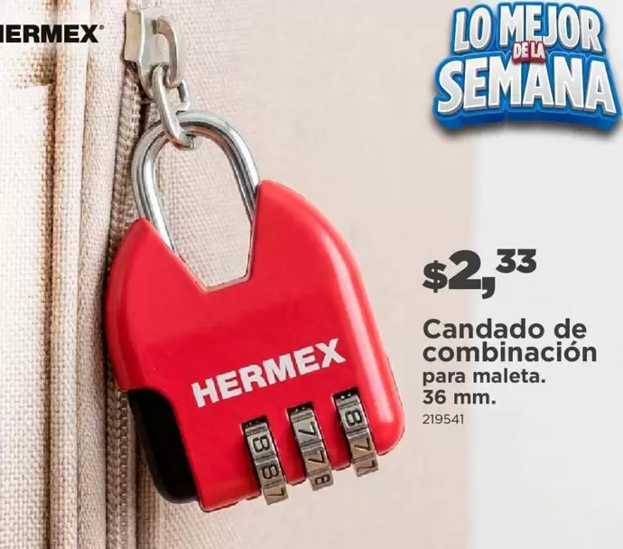 Candado de combinación para maleta