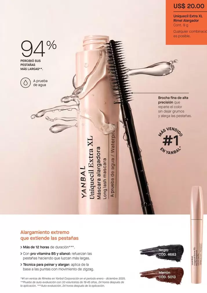 Yanbal - Uniquecil Extra XL Mascara