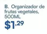 Organizador de frutas vegetales