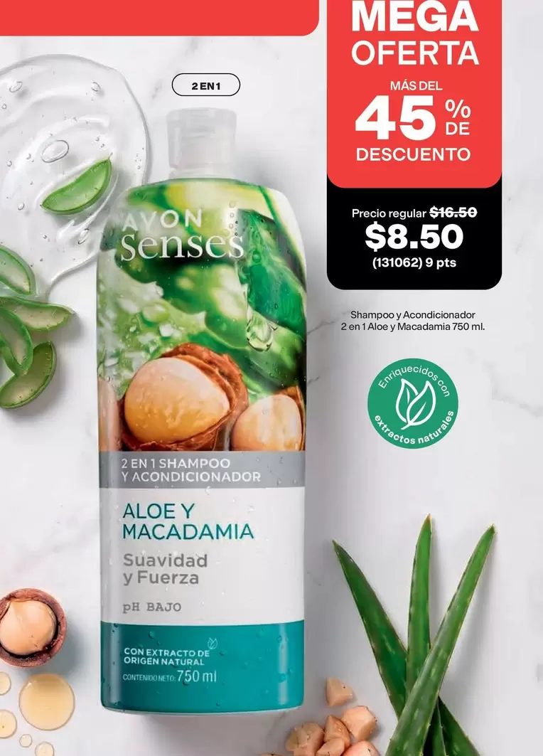 Avon - Shampoo y Acondicionador Aloe y Macadamia