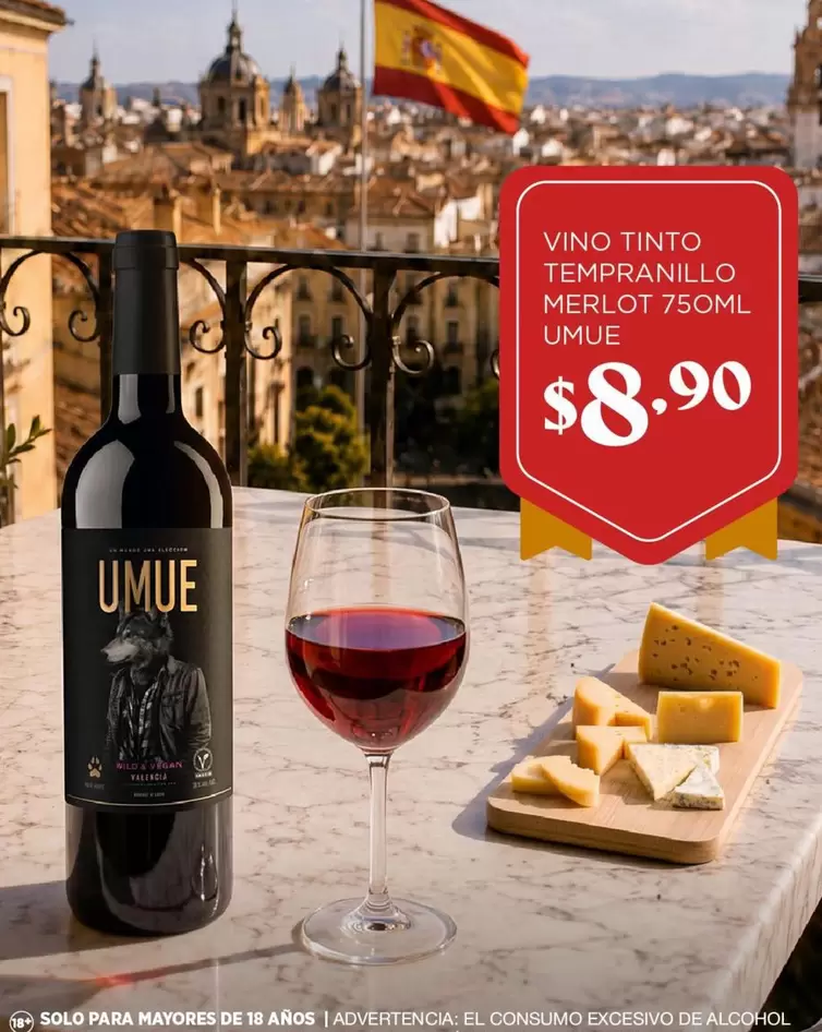 VINO TINTO TEMPRANILLO MERLOT