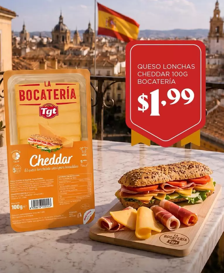Nutricional - Queso Lonchas Cheddar