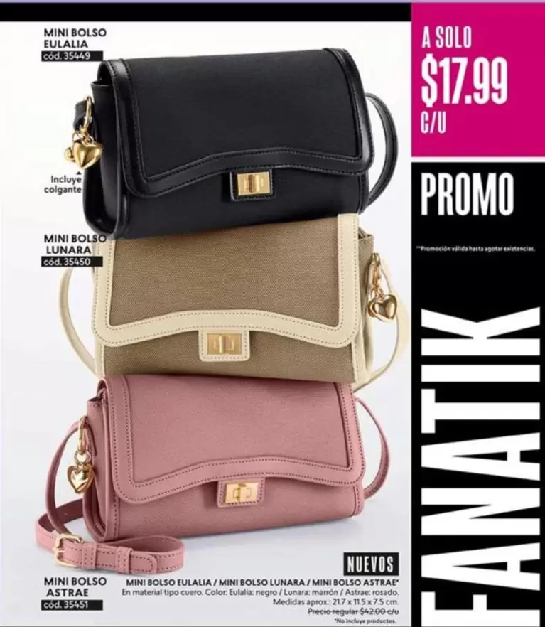 Promoción - MINI BOLSO TULALIA / MINI BOLSO LUNARA / MINI BOLSO ASTRA