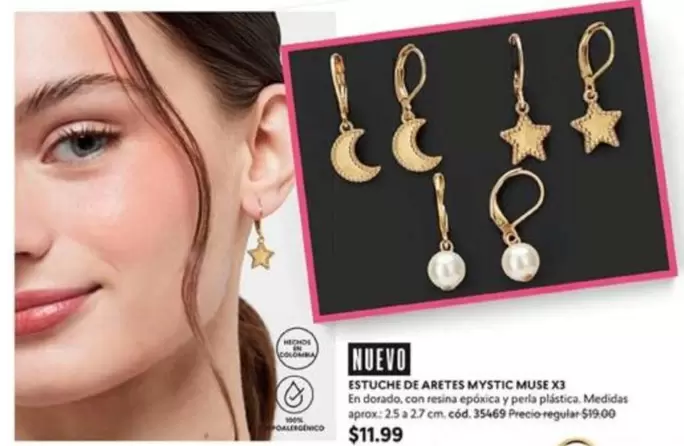 ESTUCHE DE ARETES MYSTIC MUSE X3