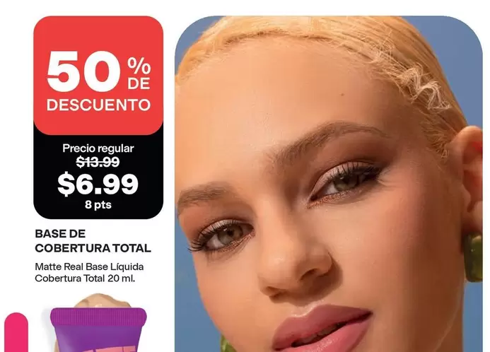 Real - BASE DE COBERTURA TOTAL Matte Base Líquida Cobertura Total 20 ml