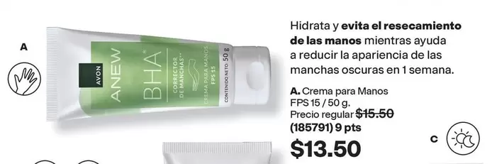 Avon - Crema para Manos FPS 15